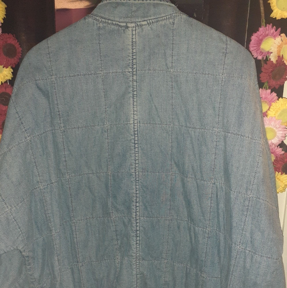 SOLD Free People Denim Dolman Jacket - Picture 7 of 9